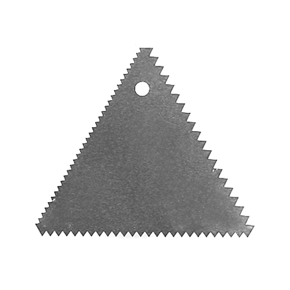 Godagoda 1 Pcs Aluminium 3 Sided Cake Scraper Decorating Comb Icing Smoother Tool Edge Spatula