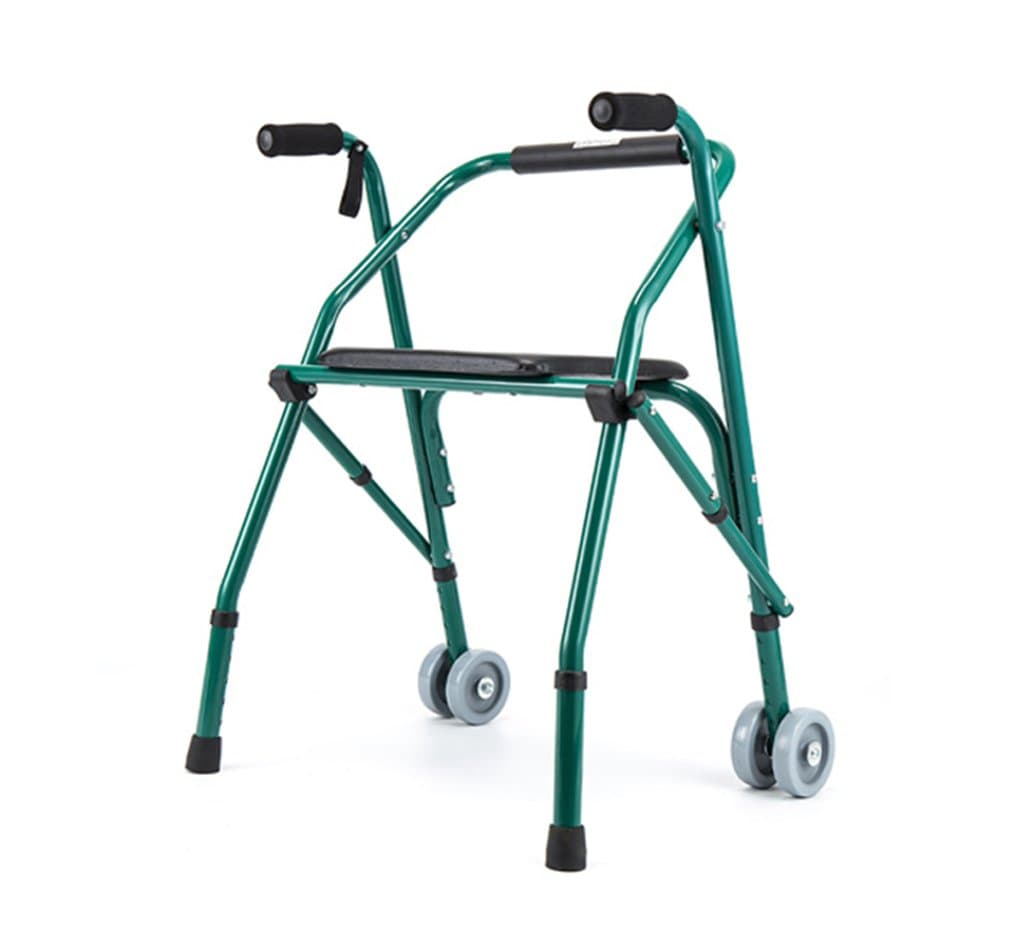 ZHDC® walking aids, The elderly Folding walker With seat board Old man Four-foot crutches Stroke Rehabilitation walker Walker walking aid