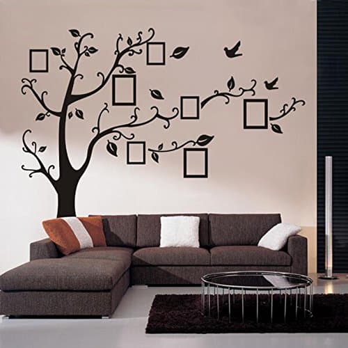 RYS Memory Tree and Birds Wall Stickers Art Decal Mural Home Decor Size 90X110cm
