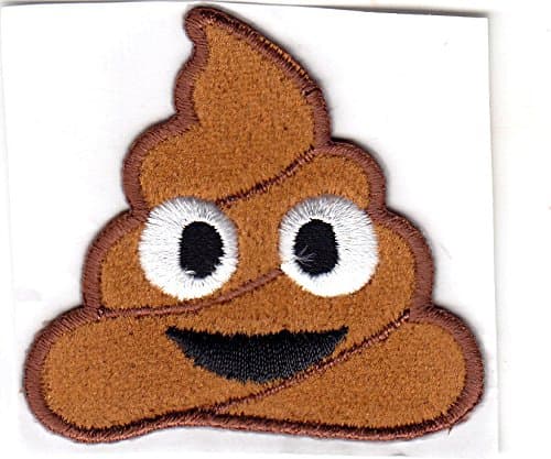 EMOJIS - POO (2" X 2") - IRON ON OR STICK ON PATCH - EXPRESSIONS
