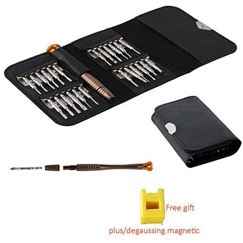 25 in 1 Precision Screwdriver Set Repair Service Opening Tool Kit with Black Wallet for PC Laptop/Glasses/Mobile Phone/iPhone/iPad/Camera/Watches (Torx Phillips Screwdriver)