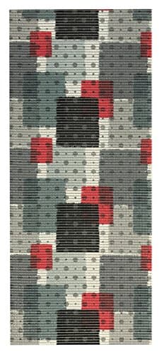 26inch X 5ft Grey Boxes Non-Slip Rubber Hallway Kitchen Bathroom SOFT FOAM Runner Mat Rug Custom Size-able (26 inch wide by 5 feet long)