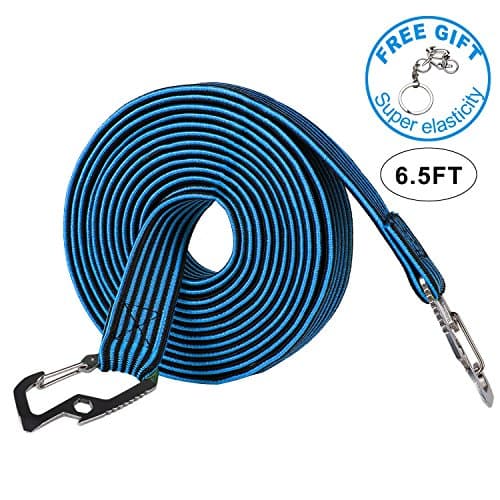 Elasticated Bungee Cord, Universal Bungee Cords with Carbon Steel Hook, Heavy Duty Bungee Rope for Outdoor Activities or Fastening Luggage and Backpacks - 2 &amp; 4 Meter Lengths (4 Colors)