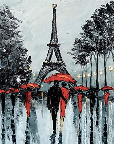Diamond Painting kit for Creativity & Leisure, for Advanced Diamond Art Lovers Paris in Rain WD156 18.86 x 14.93 inches Square Diamond Painting Rhinestones for Children 8+ and Adults