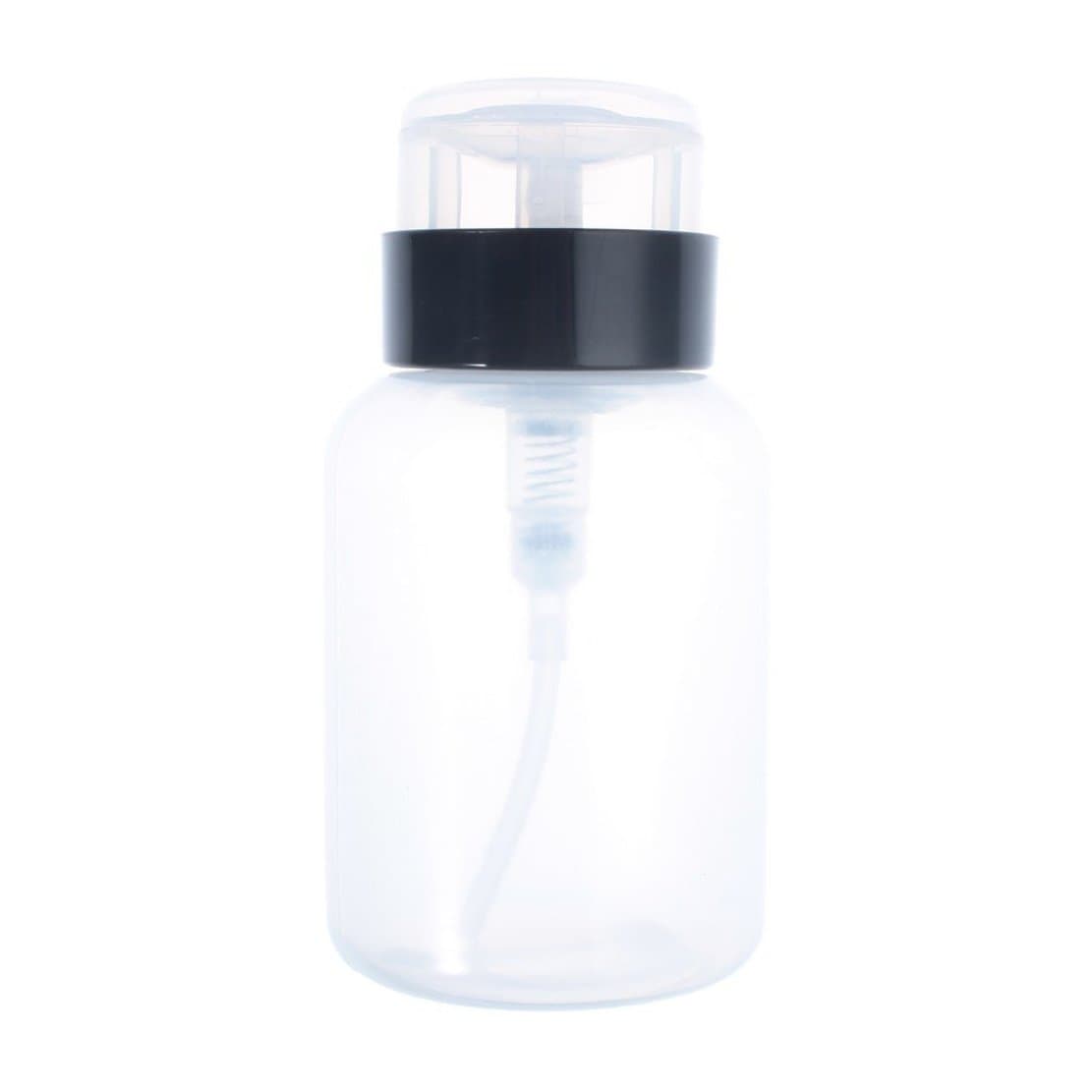 1pc 200ml Plastic Empty Press Pump Dispenser Nail Art Polish Remover Cylinder Travel Bottle