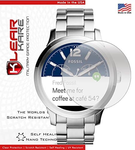 KlearKare Invisible Screen Shield Protector for Fossil Q Founder 2nd Generation | (HD) Clear | Bubble Free