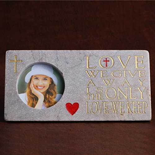 Solid Granite Lord Cross Love Display Photo Frame (Beige Color)