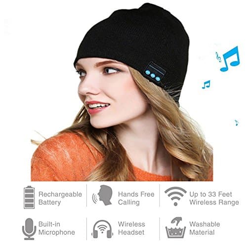 Bluetooth Hat Homegoal Wireless Bluetooth Beanie Hat Cap with Musicphone Speakerphone Stereo Headphone Headset Earphone Speaker Mic for Fitness Outdoor Sports Skiing Running