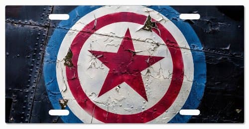 Custom Captain America Shield Vanity License Plate D0701