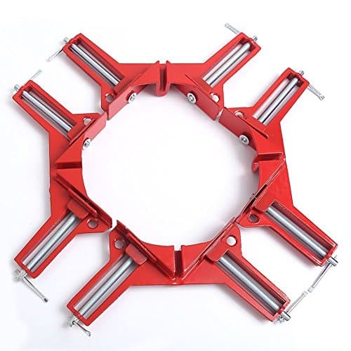 MUZUO 90 Degrees Right Angle Clamp 100mm Corner Clamp Picture Holder Woodworking Holder- 4 Pcs.