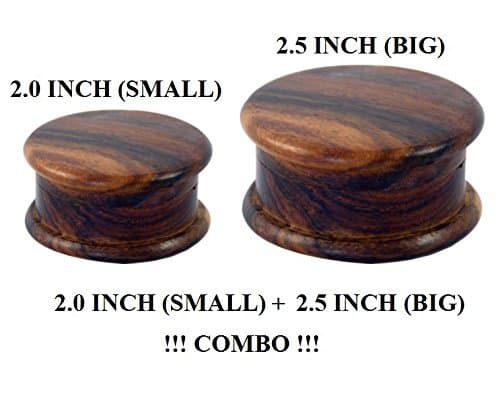 Wooden Herb Grinder Classic : Combo Pack : (2.0" &amp; 2.5") #SEE OUR OTHER LISTINGS AS WELL FOR DIFFERENT MODELS # Combo Pack : (2.0" &amp; 2.5")