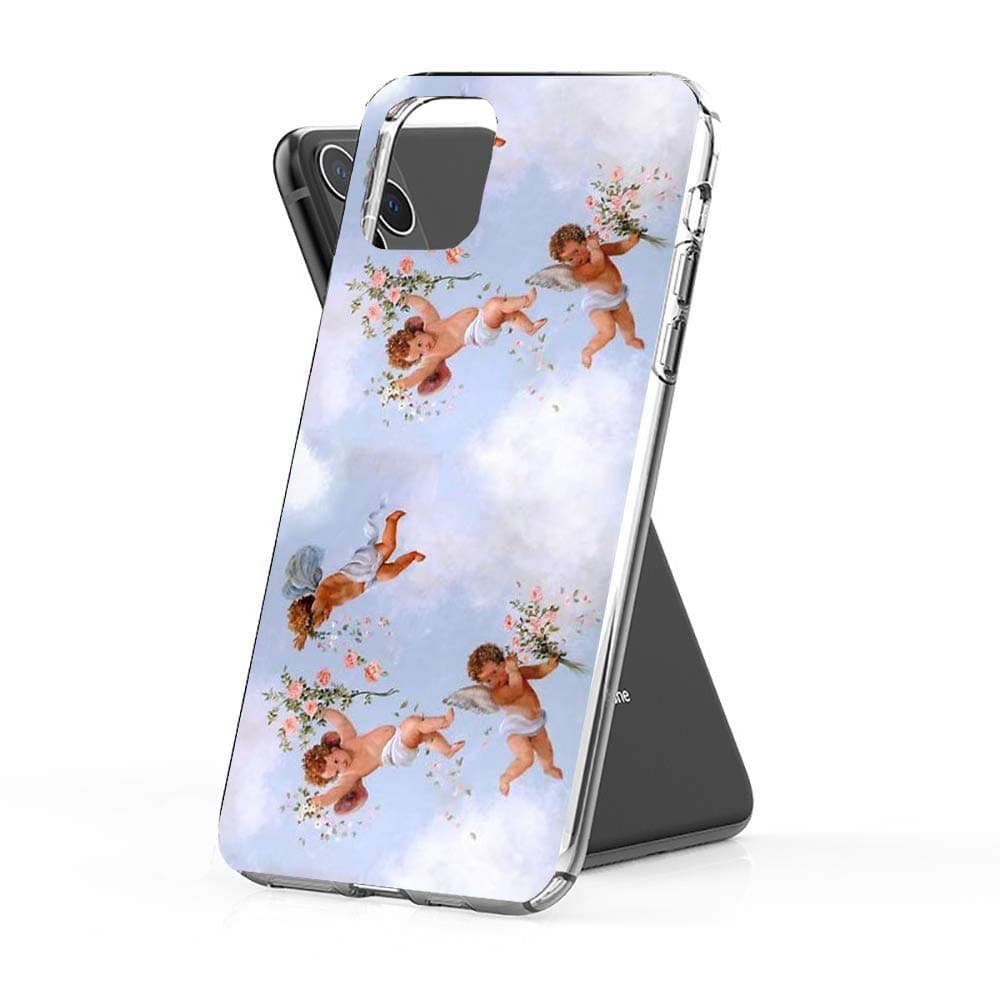Pure Clear Anti-Scratch Motion for iPhone SE 2020/8/7 4.7" Cover Renaissance Angels Case