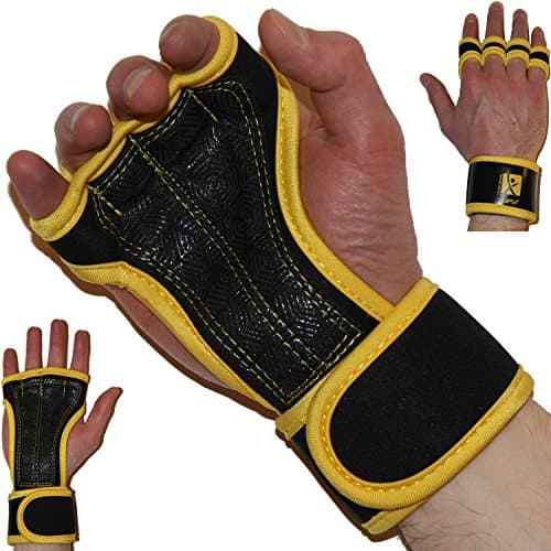 Premium Cross Training Gloves with Wrist Support ✮ Strong Grip ✮ Ventilated & Anti-Sweat ✮ Padding to Avoid Calluses ✮ Fitness, Weightlifting, WOD, Crossfit, Gym Workout, Powerlifting ✮For Men & Women