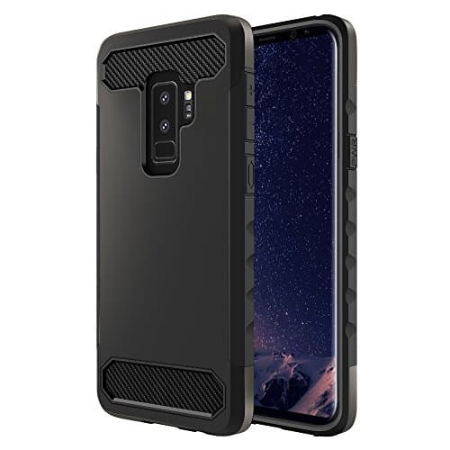 Samsung Galaxy S9 Plus Case,Durable Resilient Shock Absorption Fingerprint Proof Carbon Fiber TPU Protective Case for Galaxy S9 Plus Case