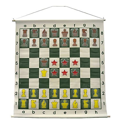 36 Demonstration Chess Board - Forest Green by Wholesale Chess