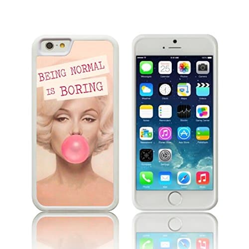 iPhone 8 Case, iPhone 7 Case, [WHITE] 'Normal Boring' Marilyn Monroe Silicone Case for Apple iPHONE 7 & iPHONE 8