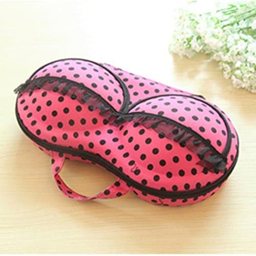 Storage Bag Box Protect Bra Organizer Container Underwear Case Travel Portable (Rose)