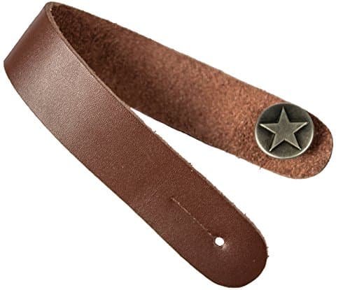 Acoustic Guitar Strap Button - Assorted Colors (Brown with Silver Button) - by Cavalry Straps