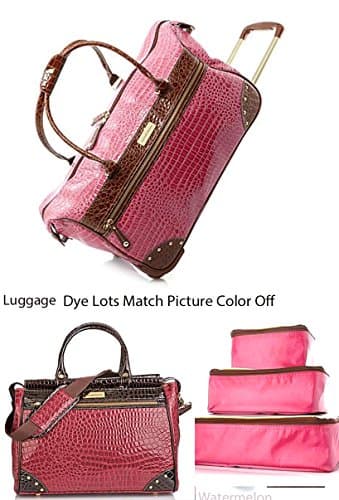 Samantha Brown Classic Weekender Set + Wheeled Weekender ,Dowel Bag Plus Extras~Watermelon