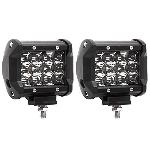 Triple Row LED Pod, Quandingyi [2 Pack] 4 inch 36W Spot LED Work Lights Waterproof Driving Lights for Off-road, Truck, Car, ATV, SUV, Jeep, Boat …