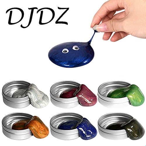 DJDZ 6 Pack Different Colors Magnetic Thinking Putty Slime with 2 Pair Funny Monster Eyes for Children Kids Creative Stress Reliever Toy Gift Present