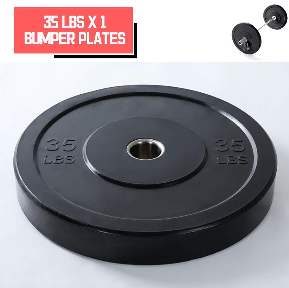 Bumper Plates, Olympic Weight Plates Set with 2inch Steel Insert and Bumper Weights Set Free Weight Plates