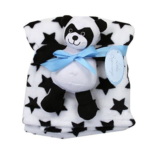 Little Beginnings Panda Bear Stars Blanket Gift Set