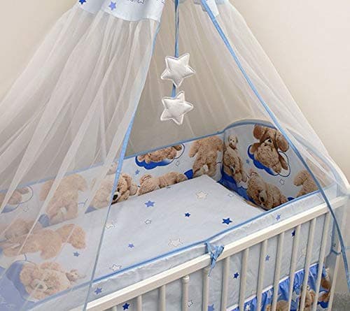 3 Piece Baby Bedding Set with All-Round 4-Sided Bumper to fit 120x60 cm Cot (18)