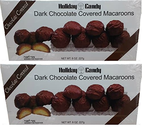 Gourmet Passover Dark Chocolate Covered Macaroons, 8 oz, 2-Pack