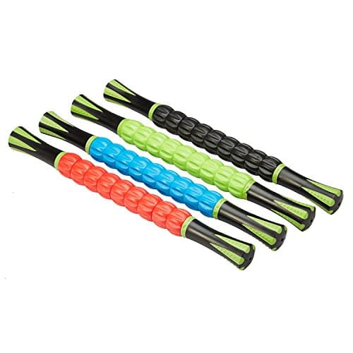 LibraJoy Trigger Point Muscle Roller Stick - Massager for Relief Pain, Sore, Cramping, Massage, Physical Therapy &amp; Body Recovery - 18 Inches (Blue)