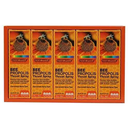 Nanowell® - Bee Propolis Throat Spray 5 Bottle Set