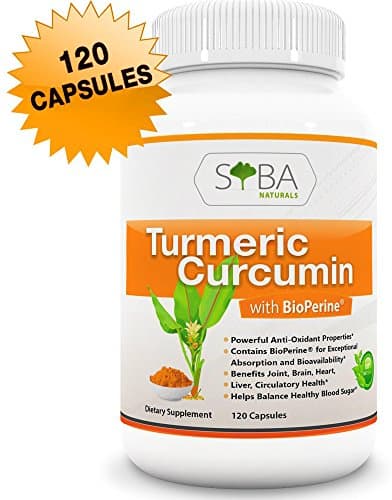 Premium Turmeric Curcumin with Bioperine Black Pepper Supplements - Highest Potency Available, Anti-Inflammatory, Pain Support, Antioxidant &amp; Anti-Aging, 60 Day Supply 650mg Veggie Capsules