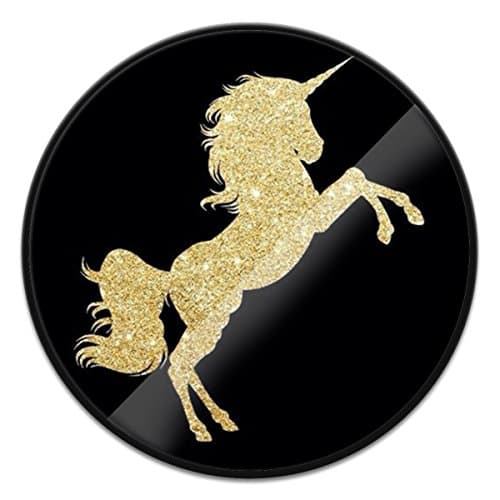 Awesome Mounts and Stands,Expanding Stand Grip Pop Mount Socket for Smartphones, iPhone and Tablets - Gold Unicorn Black