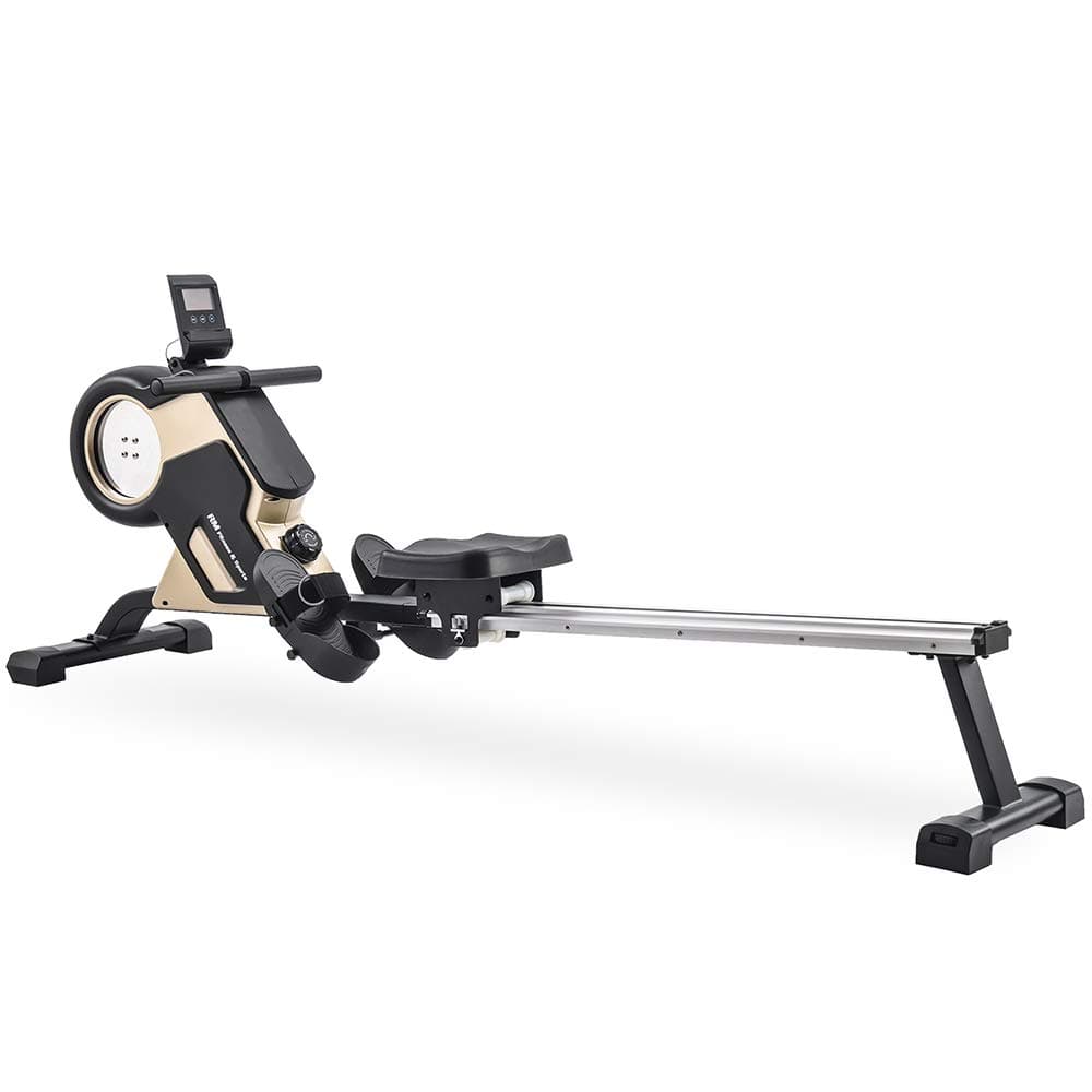Magnetic Rowing Machine Compact Indoor Rower with Magnetic Tension System, LED Monitor and 8-Level Resistance Adjustment Fitness Equipment for Home Gym