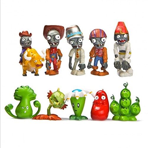 Generic 10ps/Set New Plants vs. Zombies 2 Dolls Anime Action Figure PVZ PVC Kids