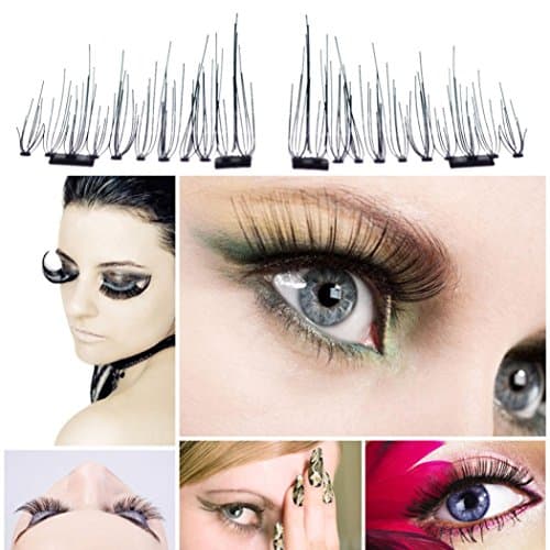 Sinwo Ultra-thin Magnetic Eye Lashes 7mm 3D Reusable False Eyelashes Magnetic Fake Eyelashes (B)