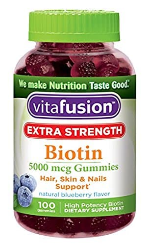 Vitafusion Extra Strength Biotin Gummies, 100 Count - Pack of 3