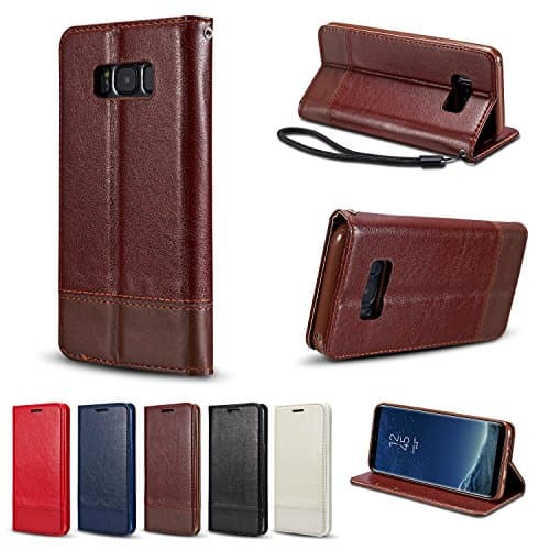 Galaxy S8Plus Case,Gkin PU Leather Wallet Kickstand Case All-Powerful simple Cover for Samsung Galaxy S8 Plus(Brown)