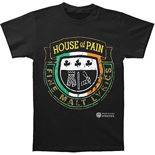 Men's Crest Distressed T-Shirt Black