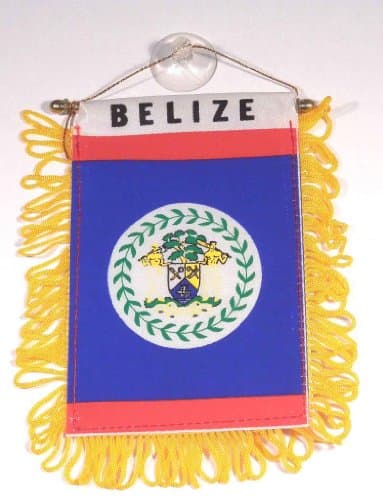 MAFCO BELIZE MINI BANNER 3 X 4 INCHES FLAG
