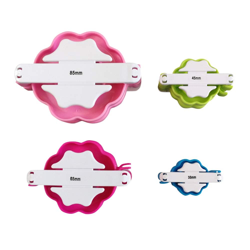 BANGBIU 4 Pcs Flower Shape Pom-pom Maker Hat Fluff Ball Braider Portable Hand-knit Tool for Fluff Ball Weaving DIY Yarn Weaving Process