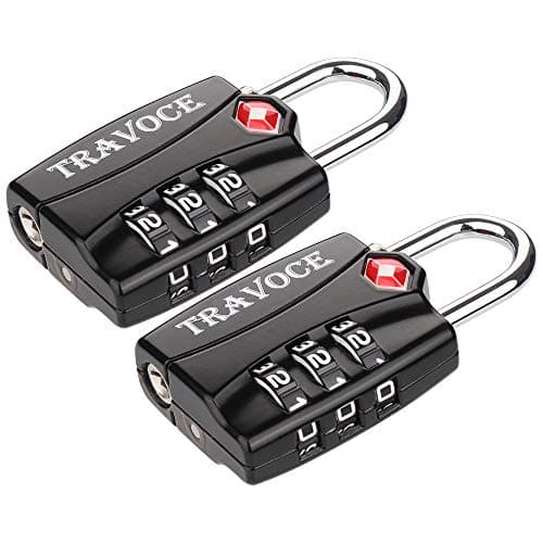 TravoceTSA Approved Luggage Locks, Travel Locks Which Also Work Great as Gym Locks, Suitcase, Backpack and More, 1,2,4 & 6 Pack