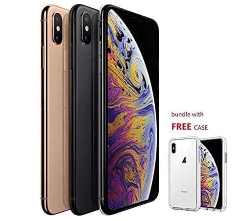 Apple iPhone Xs Max 6.5" Fully Unlocked GSM+CDMA, Bundle with Free case, Gold Gray or Silver, Pick You Color Customize Now (256Gb)