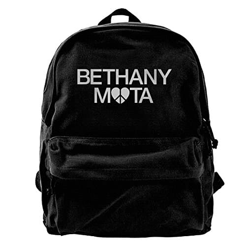 Rihvona Bethany Mota Logo Canvas Backpack
