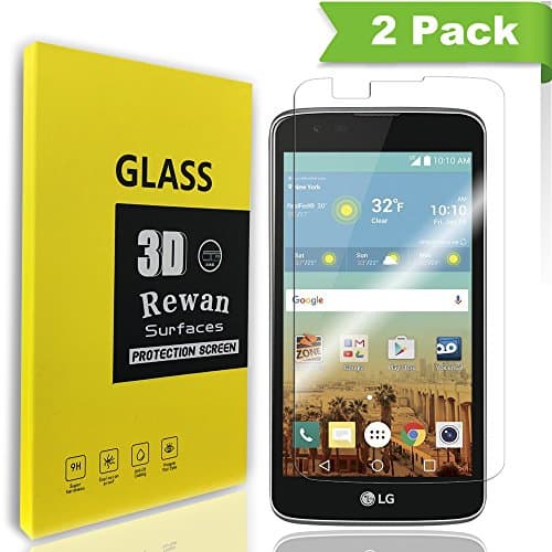 [2Pack]LG K7 / LG Tribute 5 Screen Protector Otckicks Tempered Glass 3D Curved Screen Protector, Anti-Fingerprint HD Screen Protector