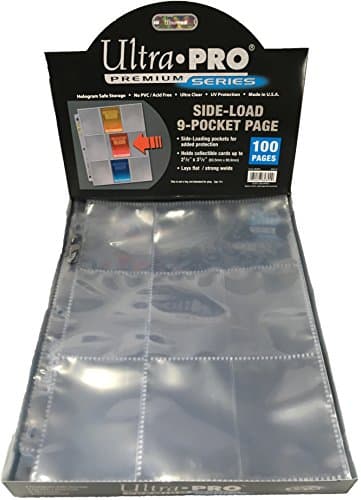 Sleeves Ultra Pro Premium A4 9 Pocket Side Loading Pages For Trading Cards - Yugioh/Pokemon/MTG (10)