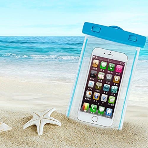 YIRUI waterproof case for Apple iPhone 6Plus/6/5s [Noctilucent] function Universal Waterproof Pouch Cell Phone Dry Bag/Full Touch screen functionality /And Other Up To 5.5 Inch Devices (Blue)