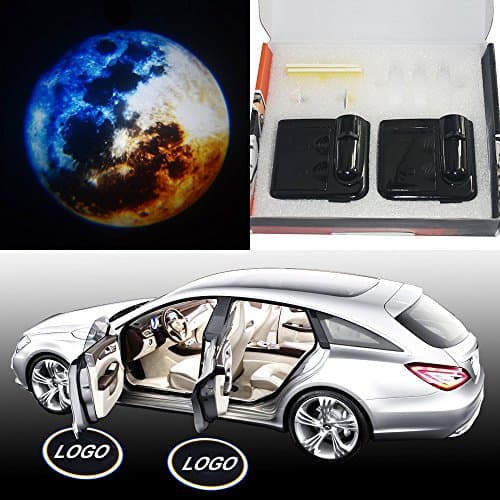 Padaday 3D Moon Earth wireless car door laser projector LED welcome logo shadow projection light Powered by battery