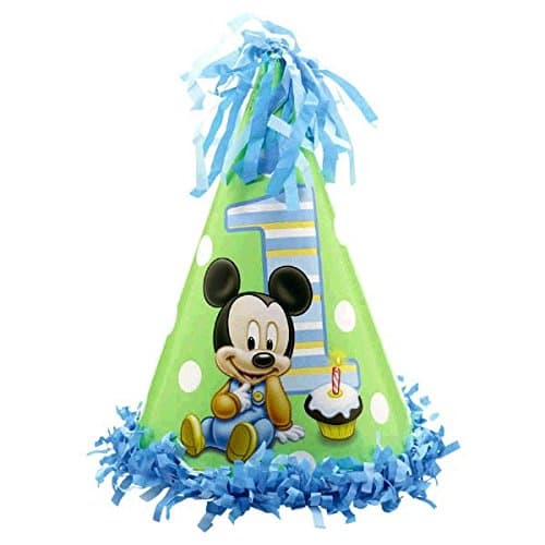 Mickey's 1st Birthday Fringe Cone Hat