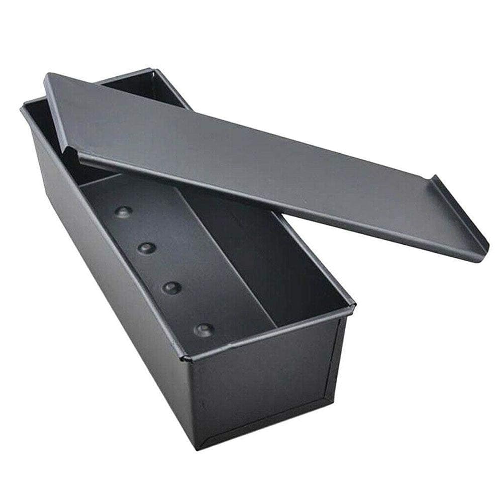 QINGKONG Loaf Pan with Lid Non-Stick Bakeware Iron Bread Toast Mold with Cover for Baking Bread Kitchen Black